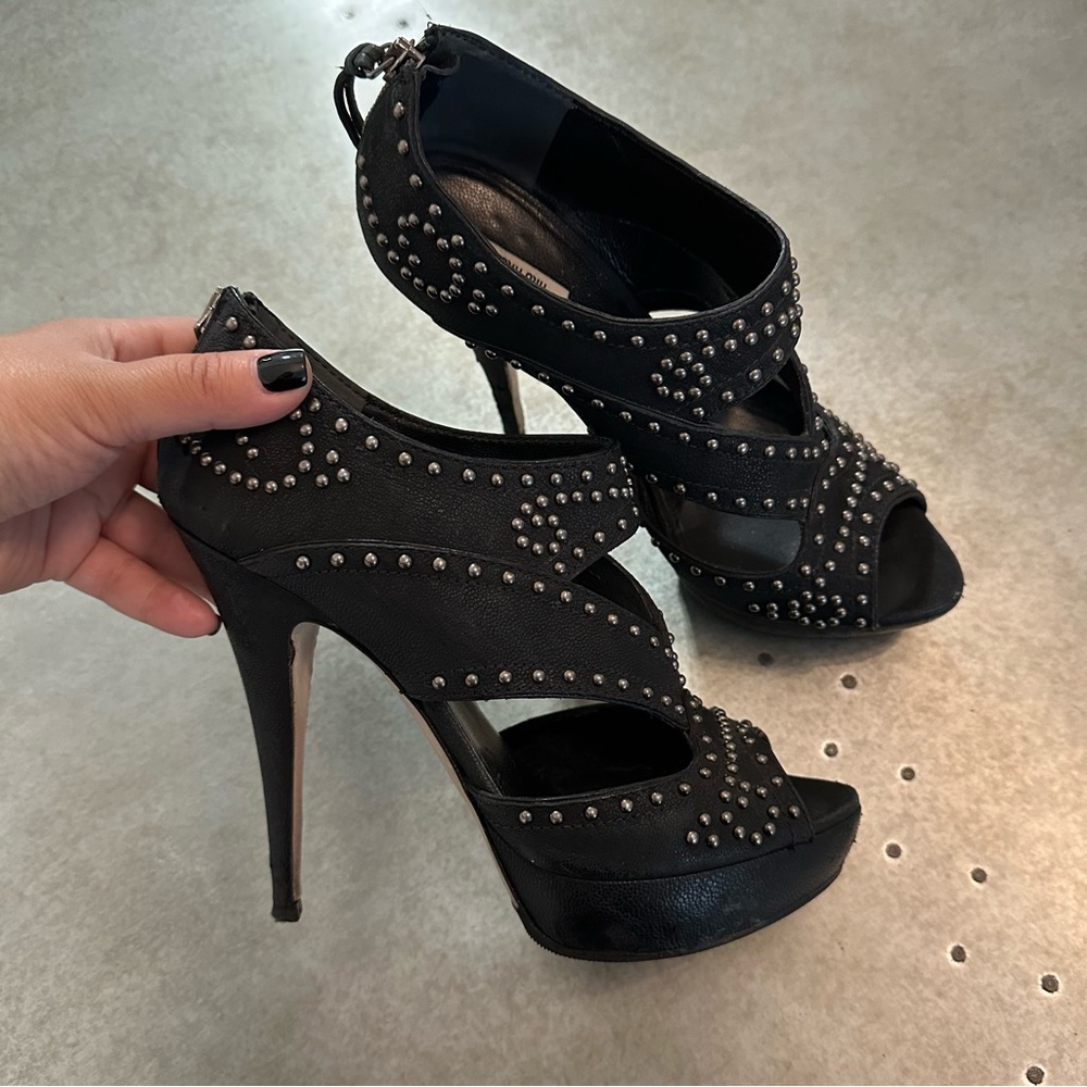MIU MIU STUDDED HEELS
